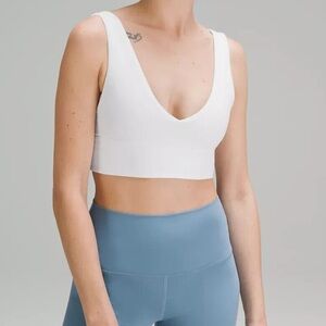 Lululemon White Align bra size 6 - V neck bra *Light Support, A/B Cup